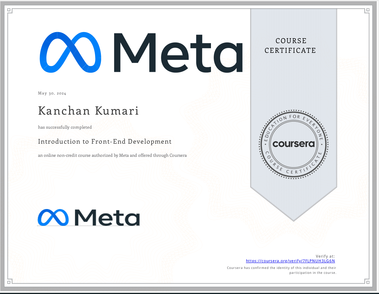 Meta Front-End Logo